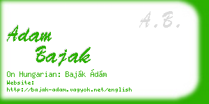 adam bajak business card